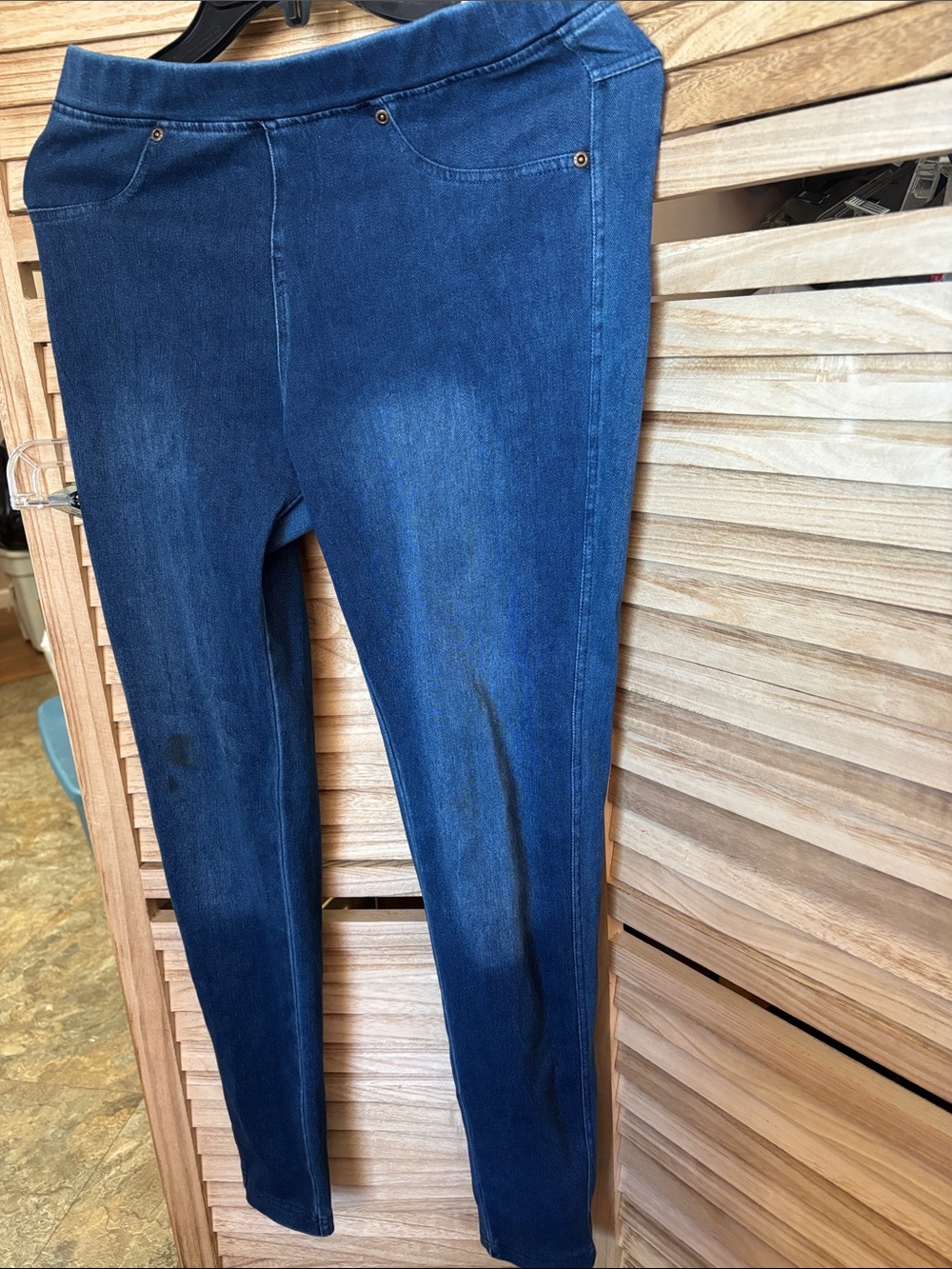 Lildy Womens Dark Blue Stretch Jeggings s/m